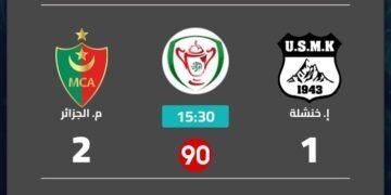 خسارة إتحاد خنشلة أمام مولودية الجزائر في كأس الجمهورية